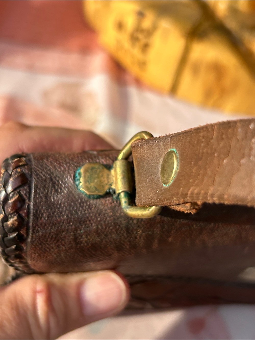 Mexico 60’s Hand Tooled Leather Top-Handle Bag - Picture 9 of 14